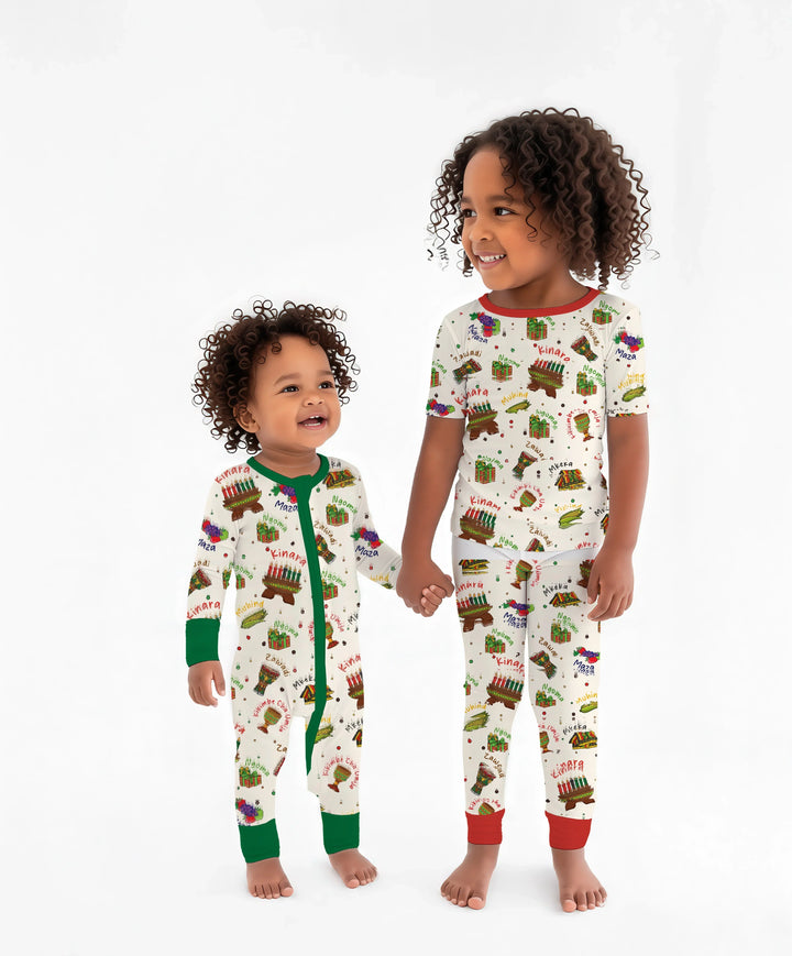 Zweiteiliges, kurzärmliges Pyjama-Set mit Marienkäfern