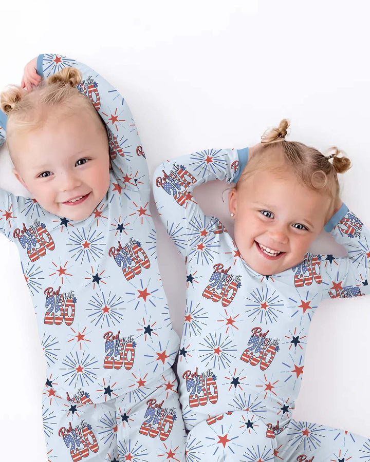 Zweiteiliges Langarm-Pyjama-Set mit Sommerfrüchten