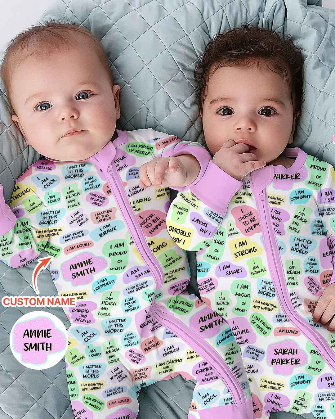 Mom & Baby Daily Affirmation Bamboo Convertible Zippy