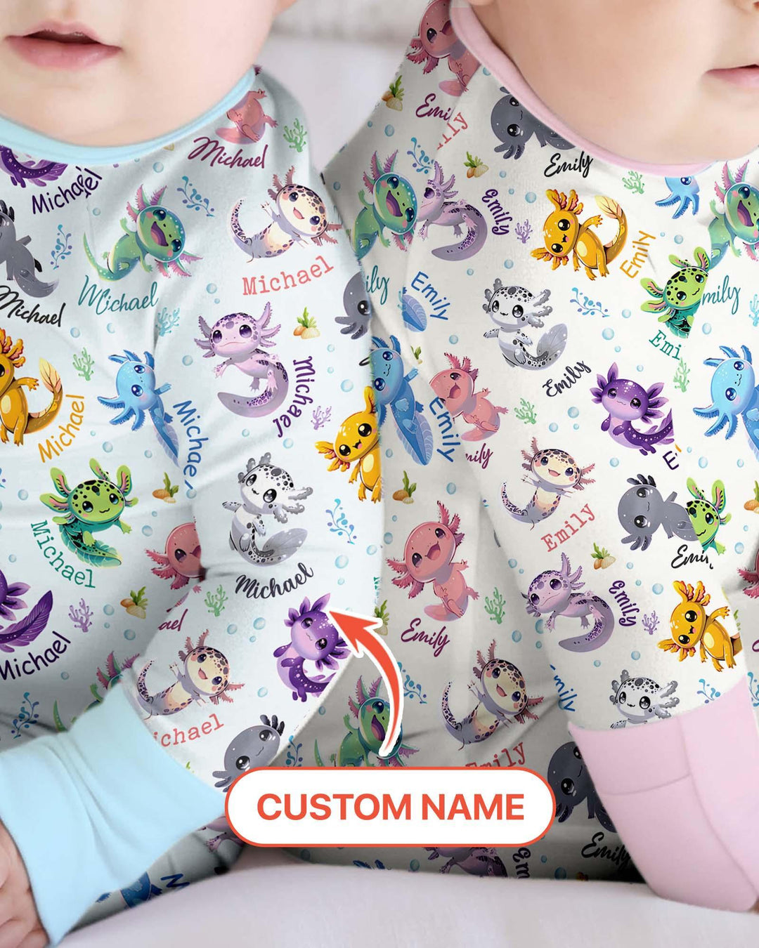 I Love You Axolotl Custom Name Bamboo Convertible Zippy