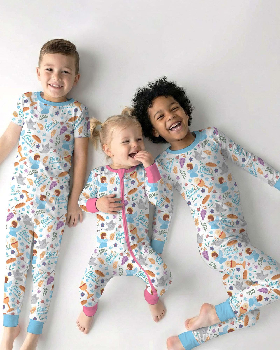 Zweiteiliges, kurzärmliges Pyjama-Set mit Marienkäfern