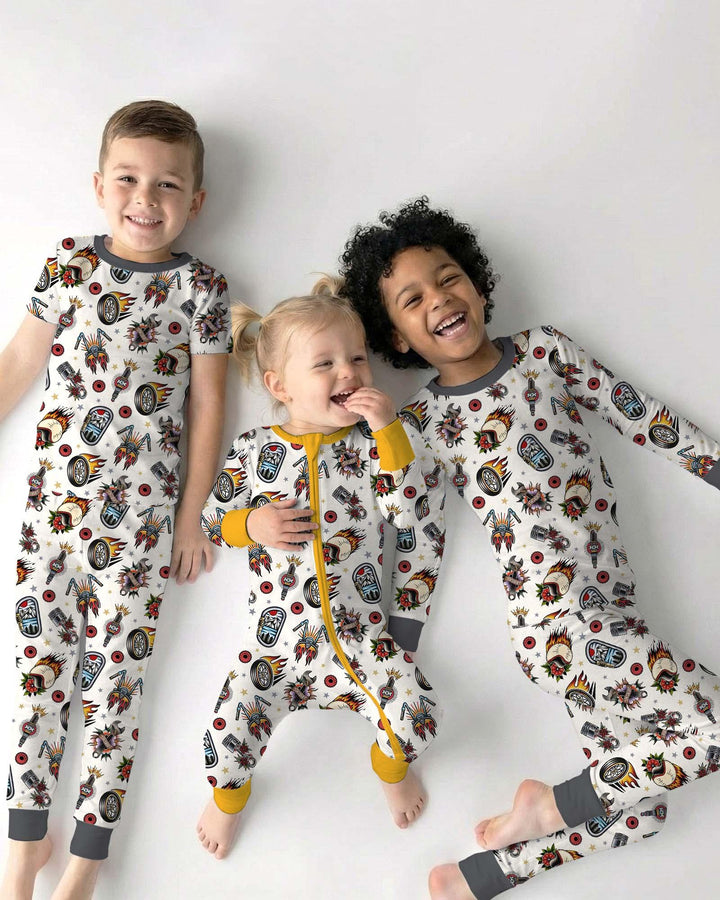 Zweiteiliges, kurzärmliges Pyjama-Set mit Marienkäfern