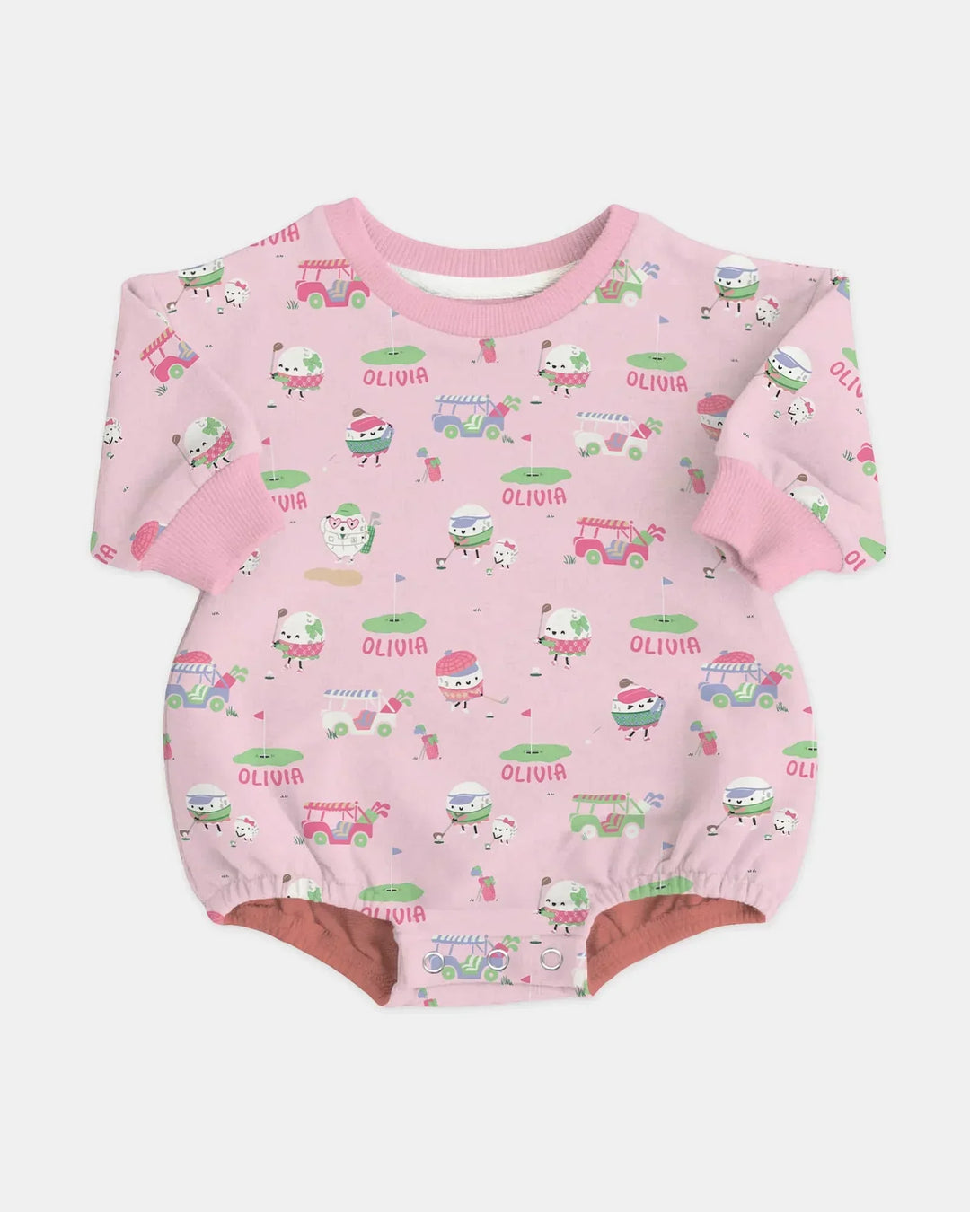 Cute Golf ball Bamboo Bubble Romper