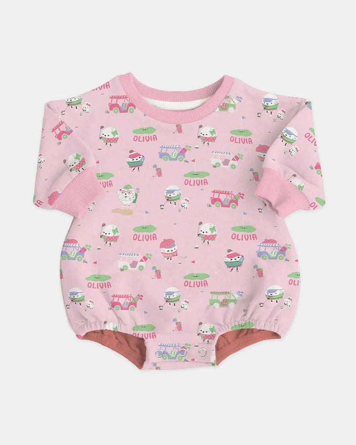 Cute Golf ball Bamboo Bubble Romper