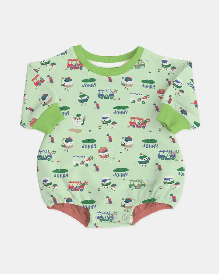 Cute Golf ball Bamboo Bubble Romper
