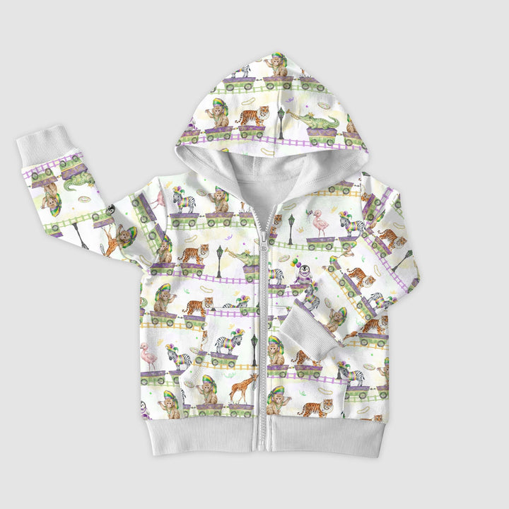 Mardi Gras Jungle Krewe Bamboo Zip Hoodie