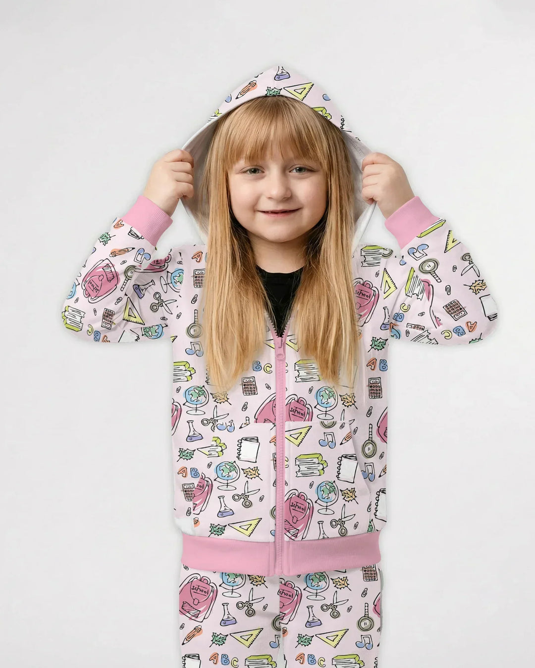 Doodle School Days Bamboo Zip Hoodie