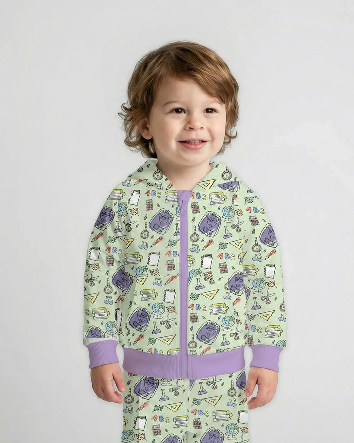 Doodle School Days Bamboo Zip Hoodie