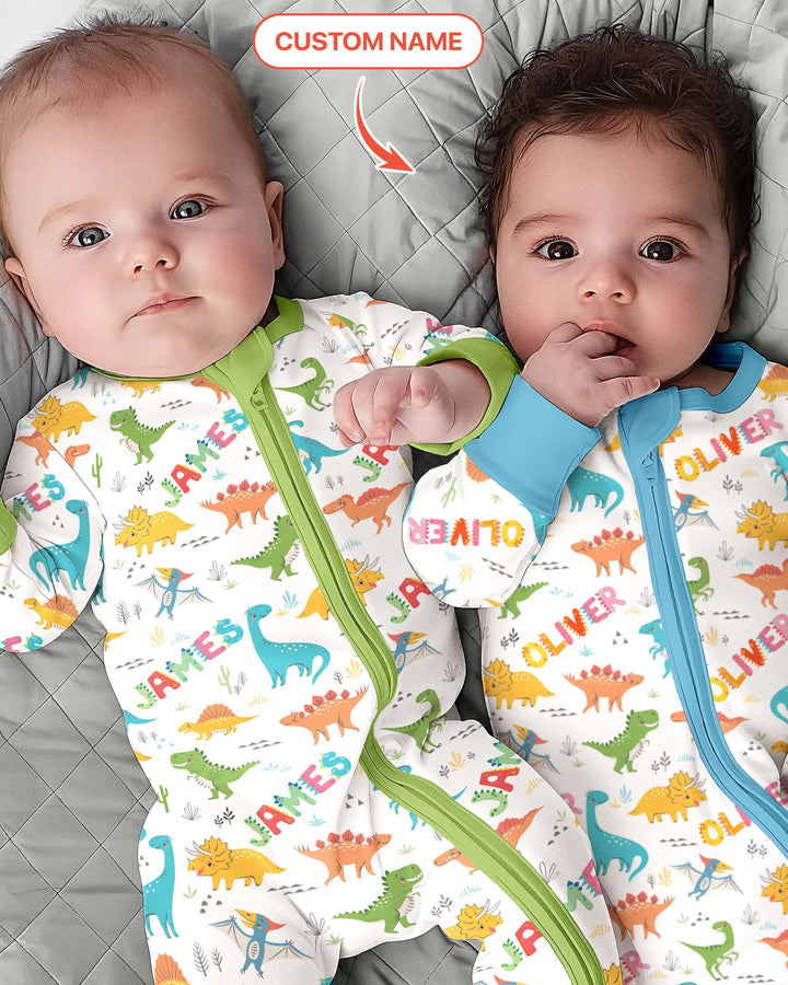 Dino Adventure Custom Name Bamboo Convertible Zippy
