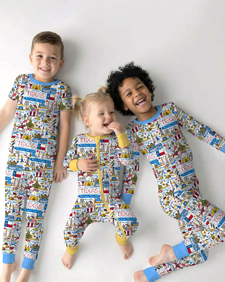 Zweiteiliges Langarm-Pyjama-Set mit Sommerfrüchten