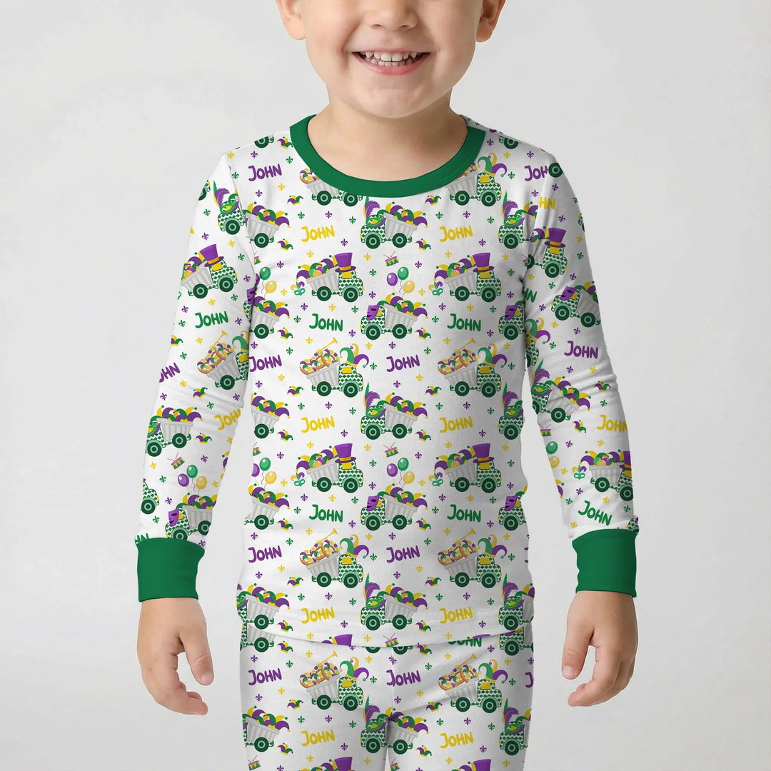 Zweiteiliges Langarm-Pyjama-Set mit Sommerfrüchten