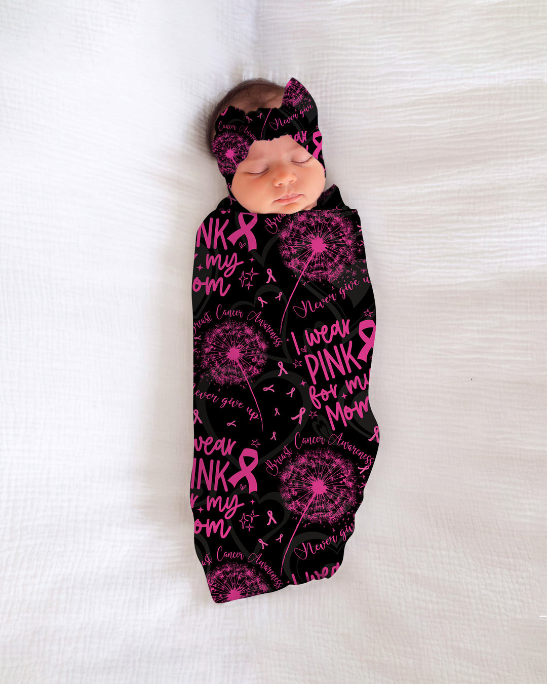 Wear Pink For My Mom Bamboo Swaddle Blanket