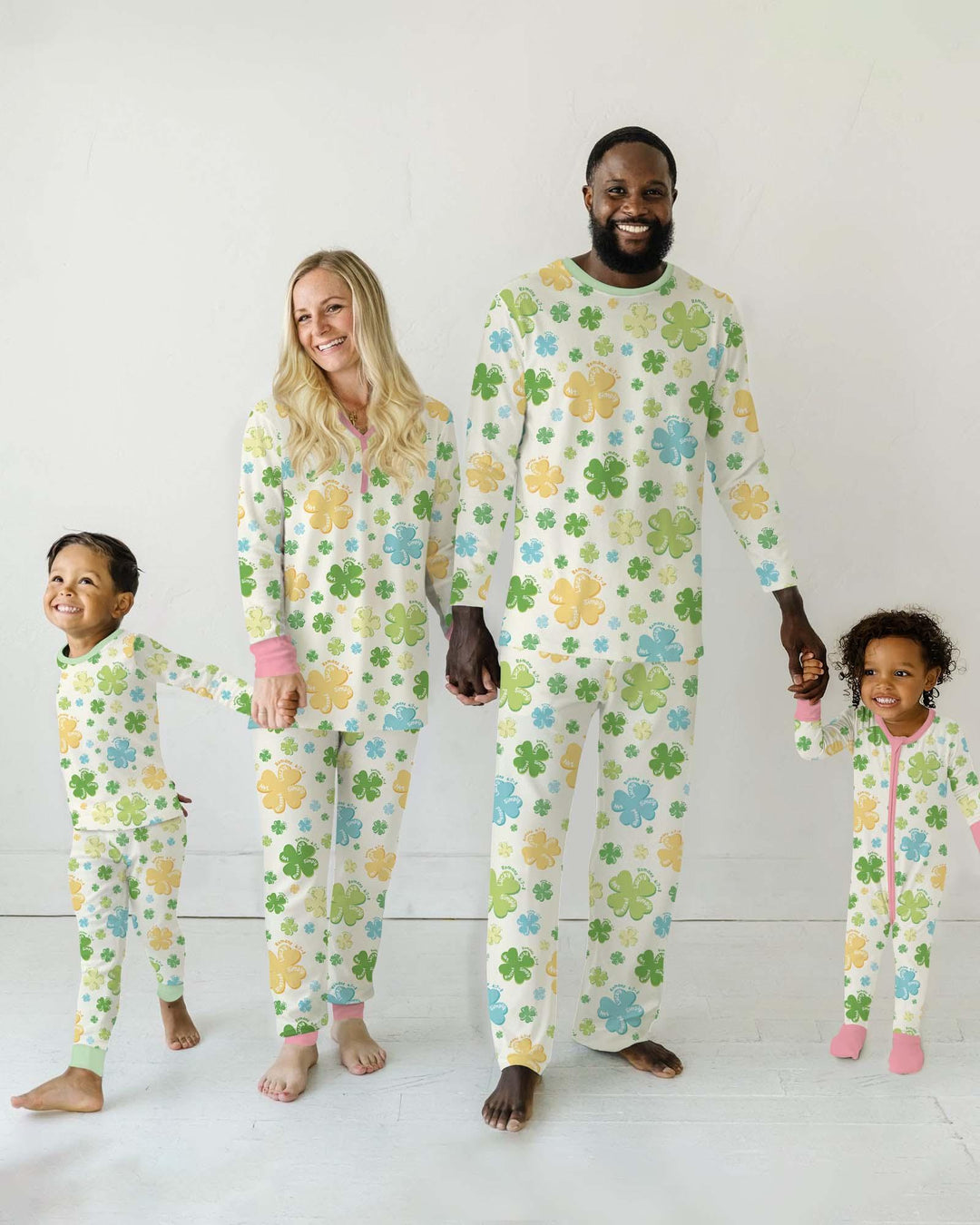 Shamrocks Print St. Patrick's Day Bamboo Women Pajama Set