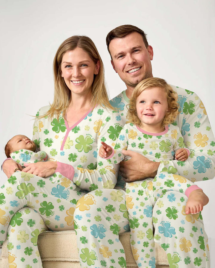 Shamrocks Print St. Patrick's Day Bamboo Women Pajama Set