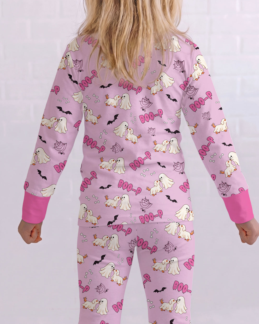 Boo-P Ghost Dog Bamboo Two Piece Long Sleeve Pajama Set