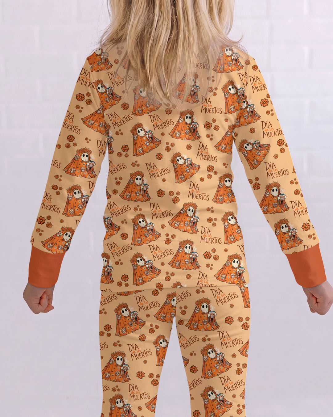 Día De Los Muertos Spooky Bamboo Two Piece Long Sleeve Pajama Set