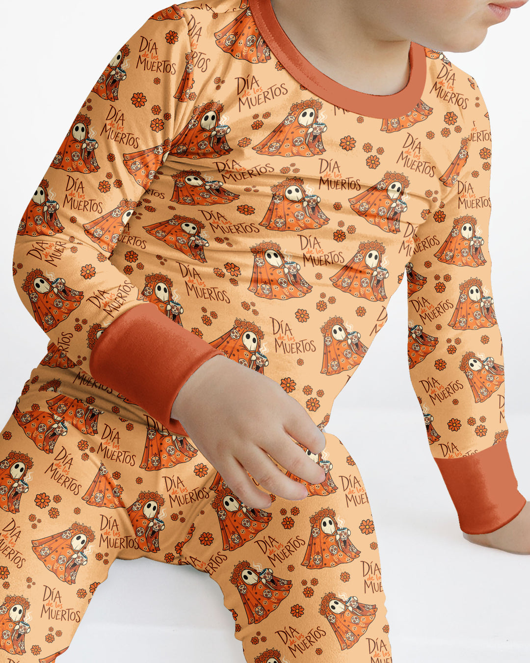 Día De Los Muertos Spooky Bamboo Two Piece Long Sleeve Pajama Set