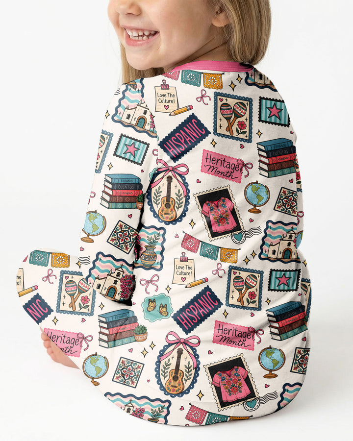 Happy Hispanic Heritage Month Bamboo Two Piece Long Sleeve Pajama Set