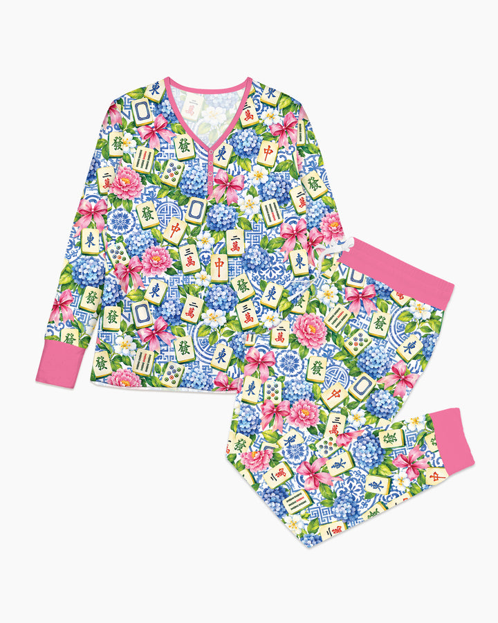 Mahjong in Bloom Bamboo Women Pajama Set