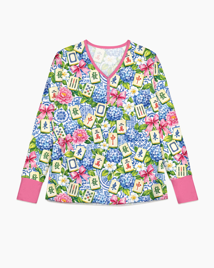 Mahjong in Bloom Bamboo Women Pajama Set