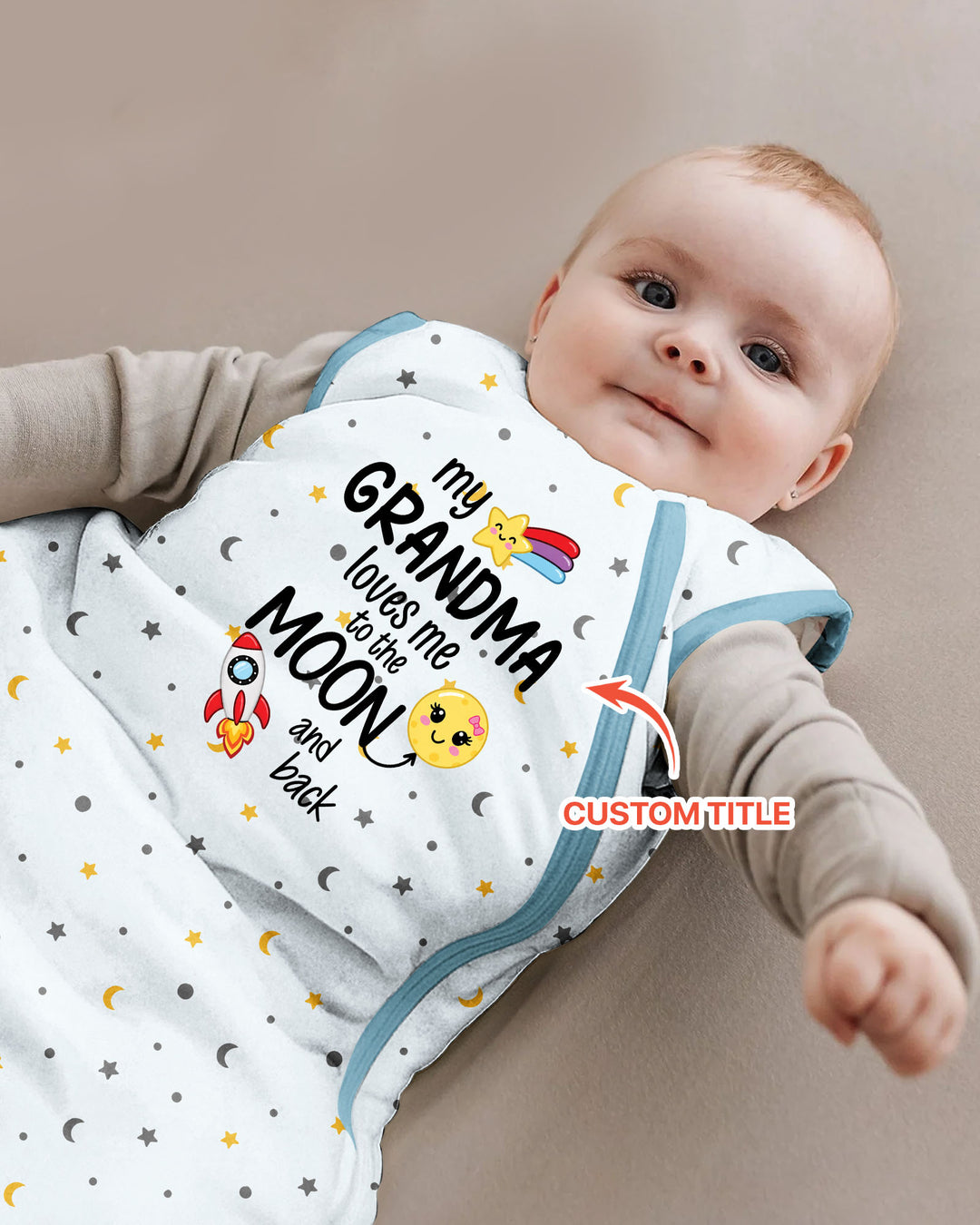 My Grandma Loves Me To The Moon And Back Bamboo Sleep Bag