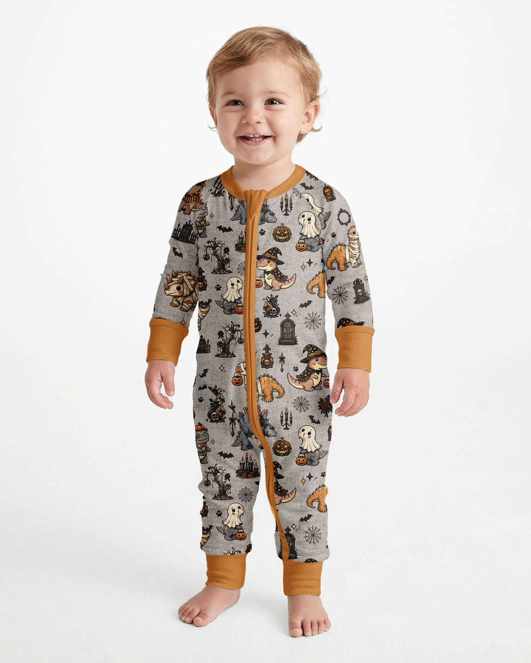 Vintage Halloween Dinosaur Bamboo Convertible Zippy
