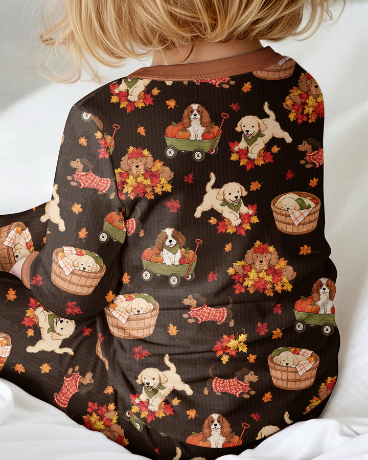 Pups in the Leaves Bamboo Convertible Zippy