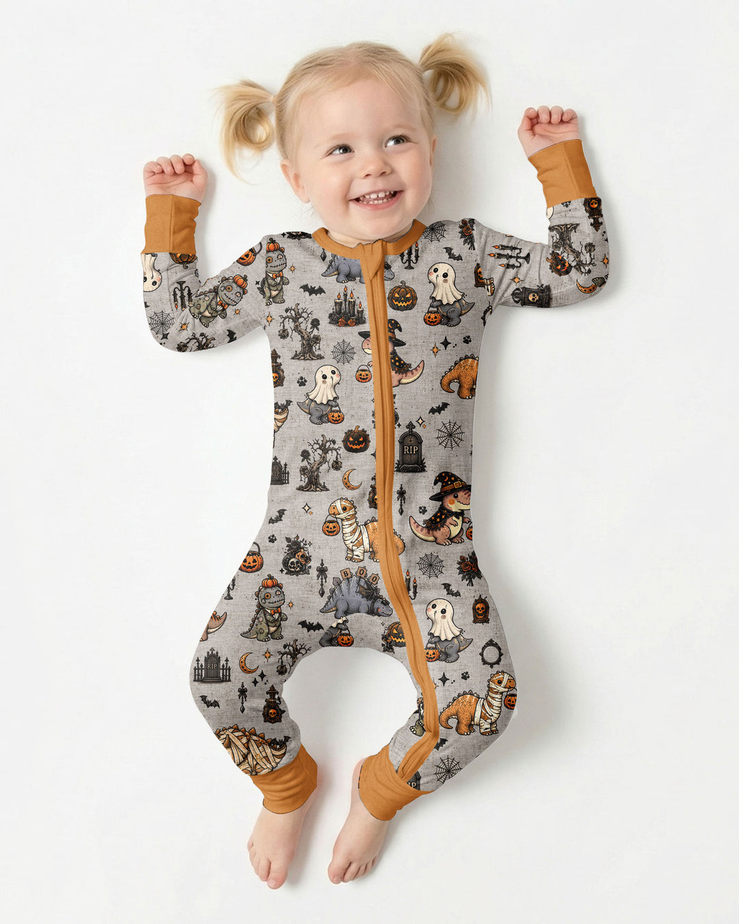 Vintage Halloween Dinosaur Bamboo Convertible Zippy