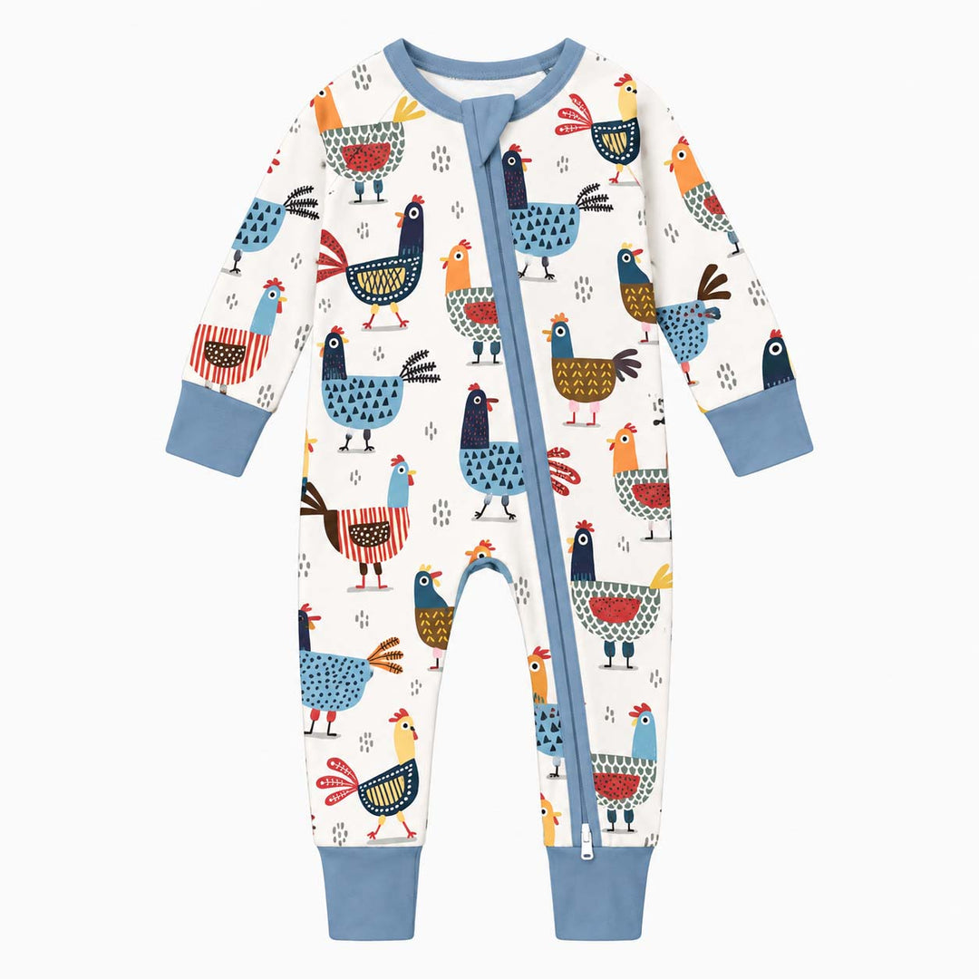 Modern Chicken Parade Bamboo Convertible Zippy