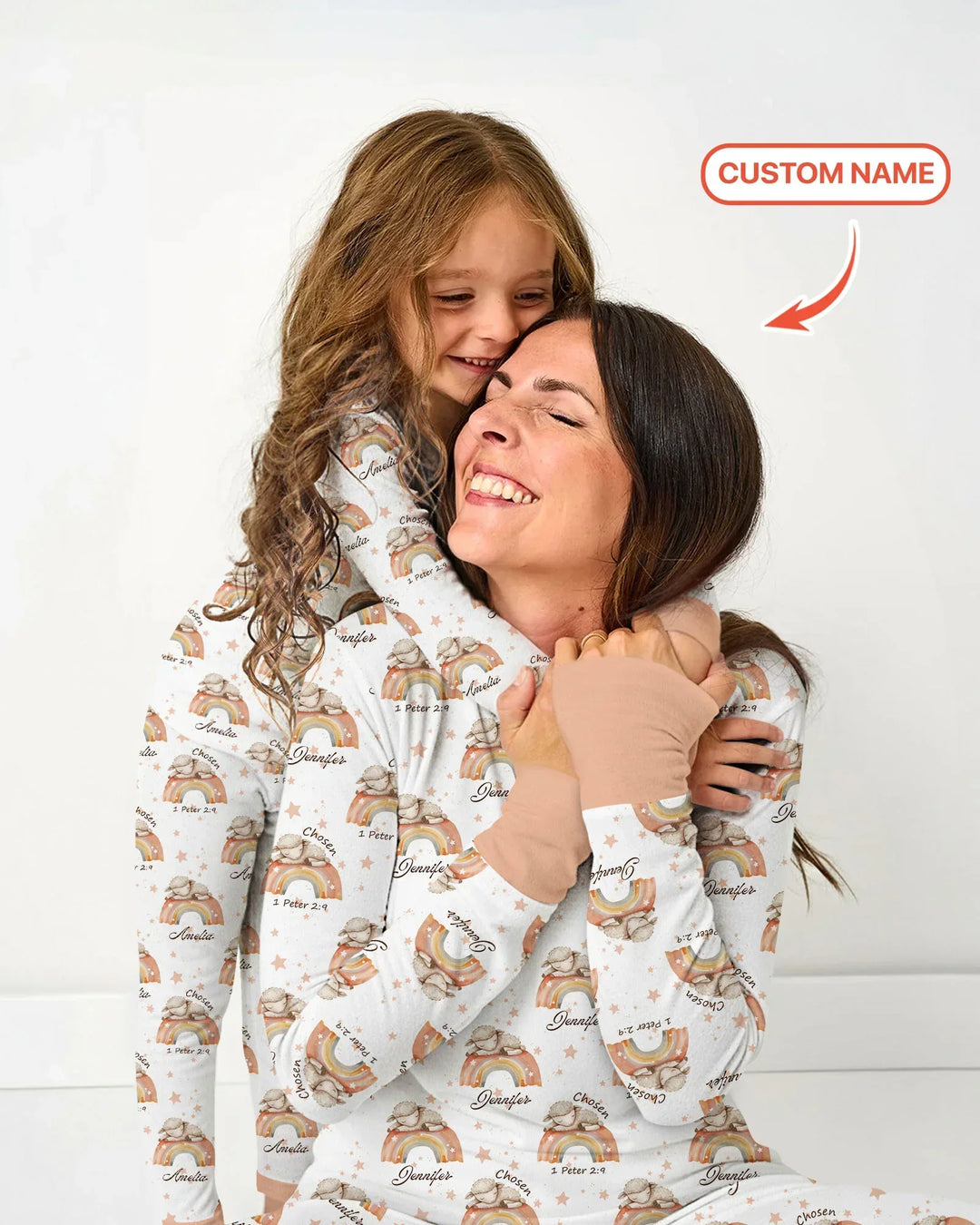 Ausgewählt als eigenes Custom Name Bambus Damen Pyjama Set