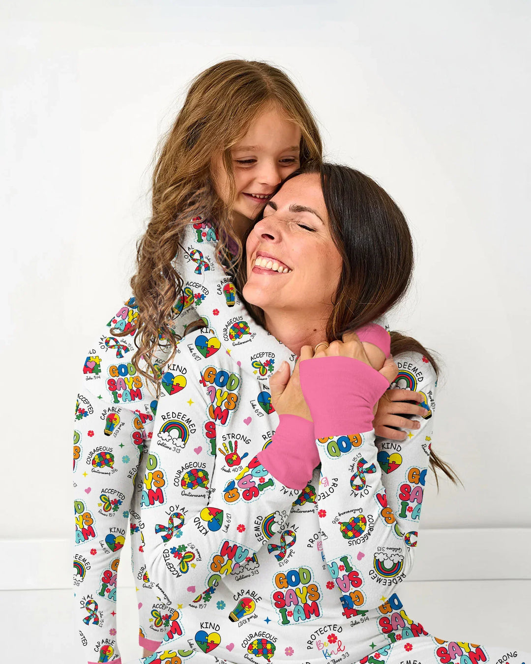 Gott sagt, ich bin Autismus-Bewusstsein Bambus Damen Pyjama Set