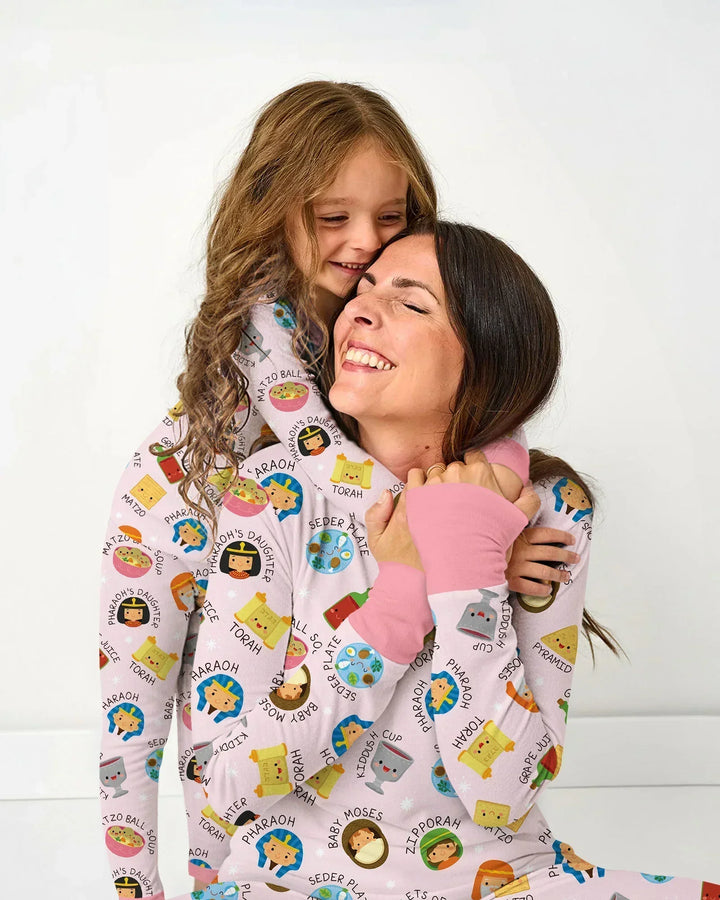 Cute Passover Characters Bamboo Women Pajama Set