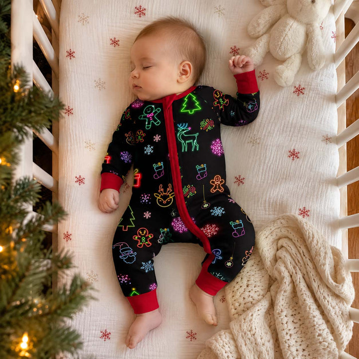 Neon Christmas Lights Bamboo Convertible Zippy