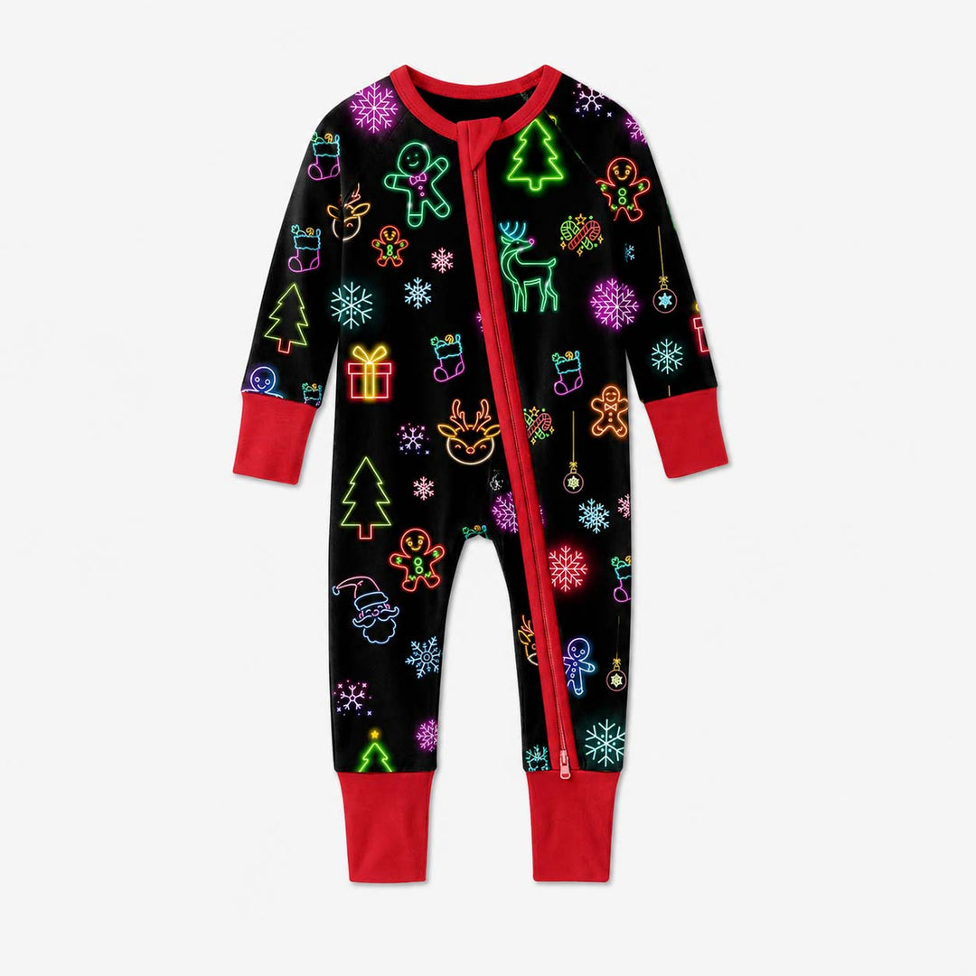 Neon Christmas Lights Bamboo Convertible Zippy