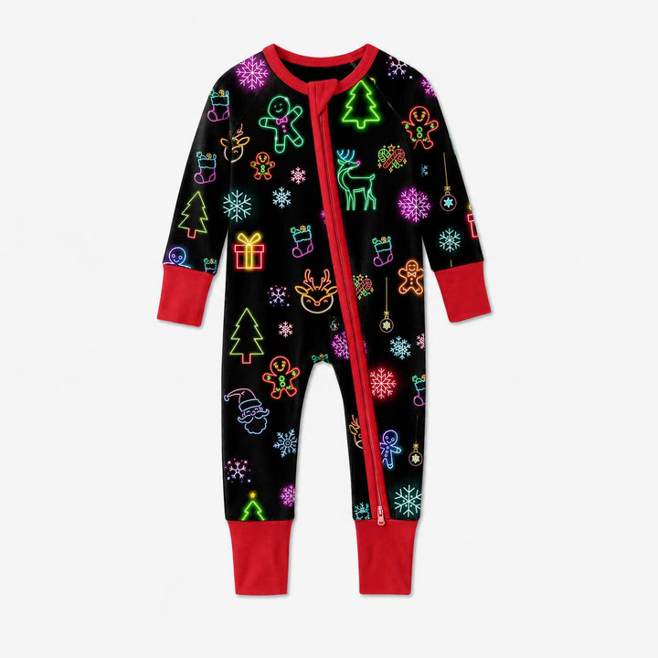 Neon Christmas Lights Bamboo Convertible Zippy