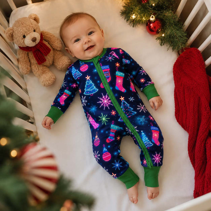 Neon Christmas Night Bamboo Convertible Zippy