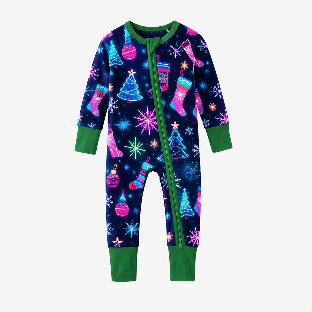 Neon Christmas Night Bamboo Convertible Zippy