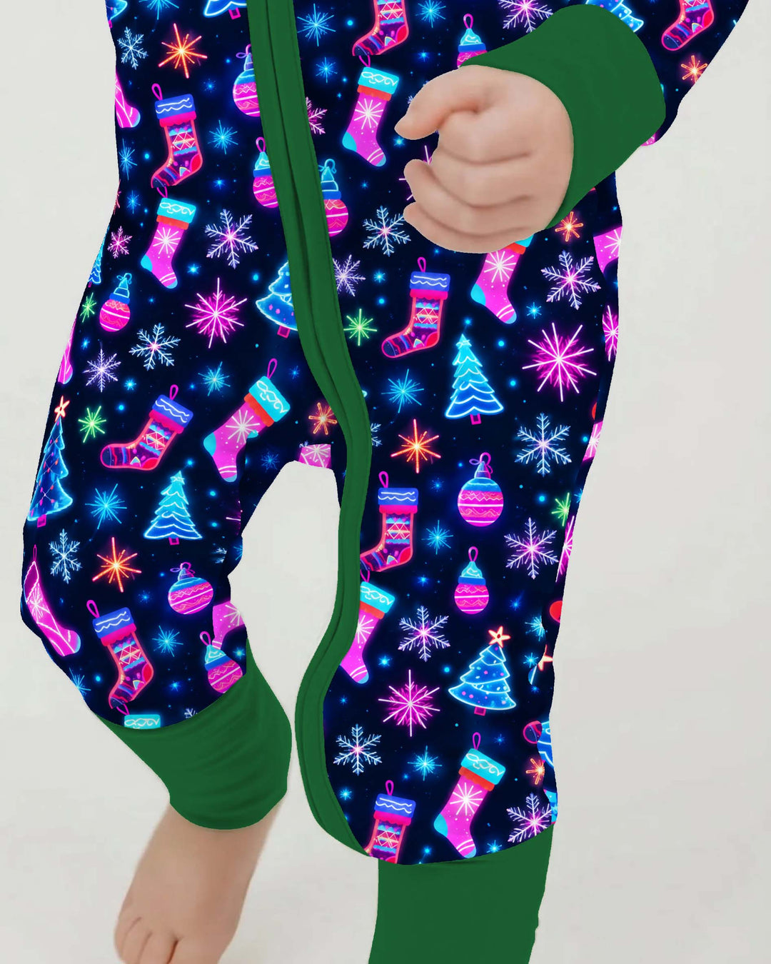 Neon Christmas Night Bamboo Convertible Zippy