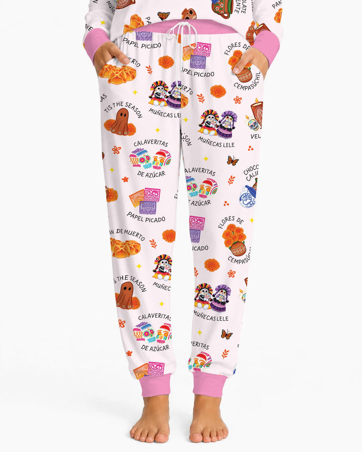 Tis the Dia De Muertos Bamboo Women Pajama Set