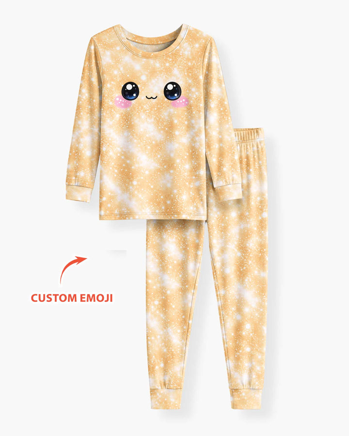 Cute Dumplings Emoji Gift For Squishy Hunter Bamboo Two Piece Long Sleeve Pajama Set