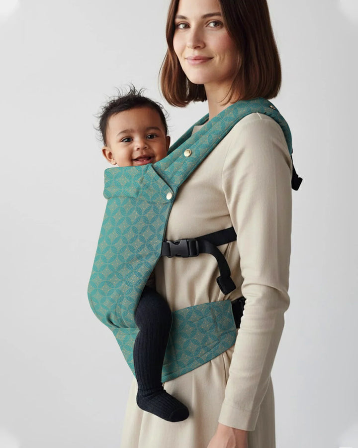 Teal & Gold Geometric Harmony Baby Carrier