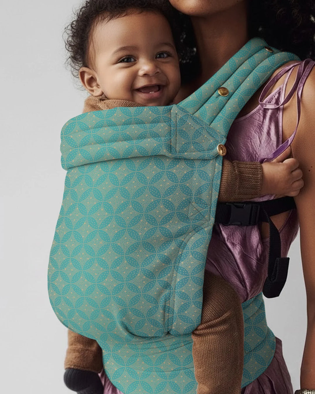 Teal & Gold Geometric Harmony Baby Carrier