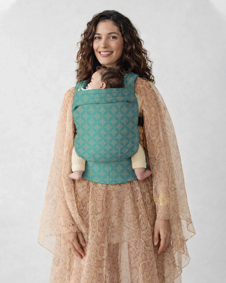 Teal & Gold Geometric Harmony Baby Carrier