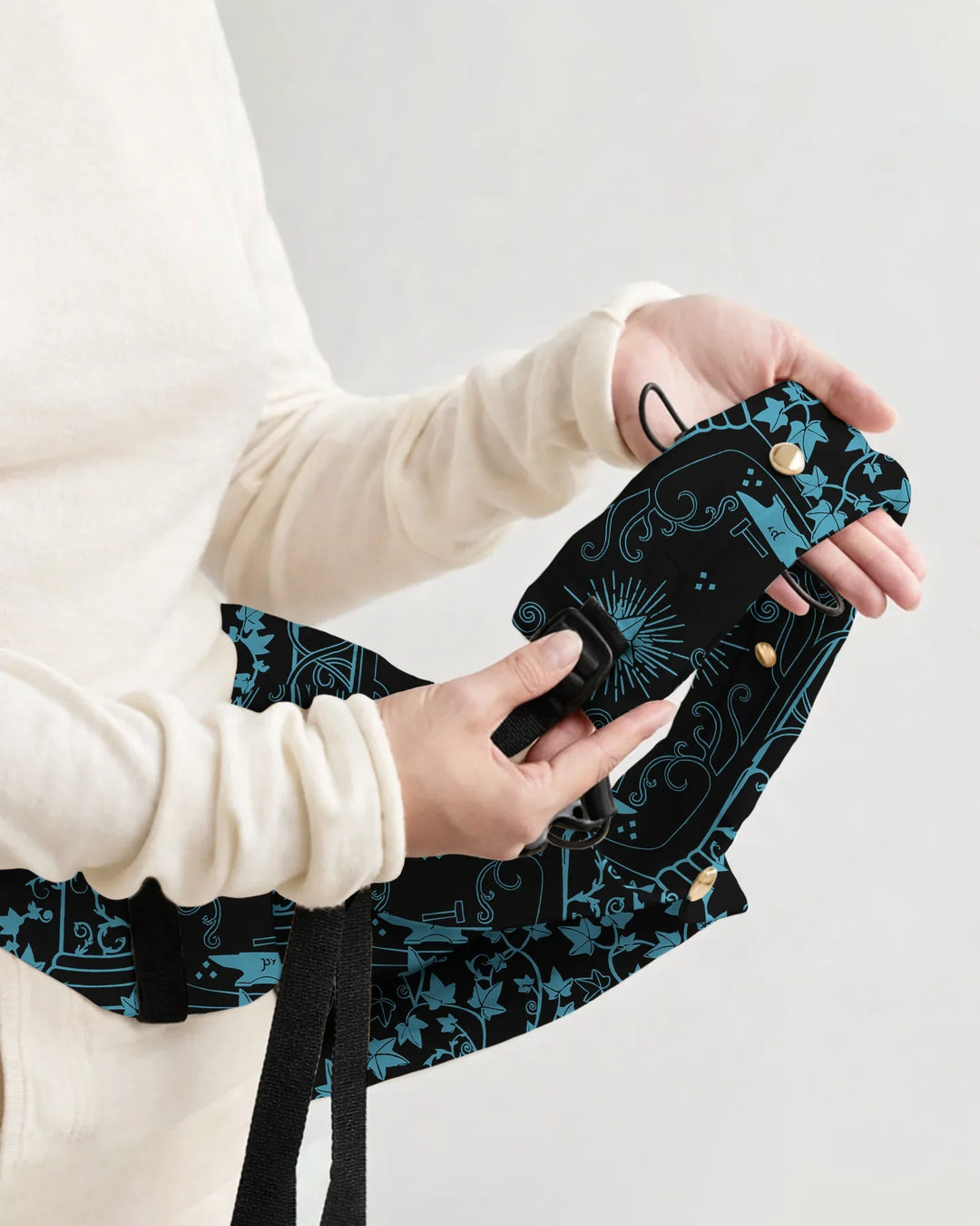 Midnight Celestial Garden Scroll Baby Carrier