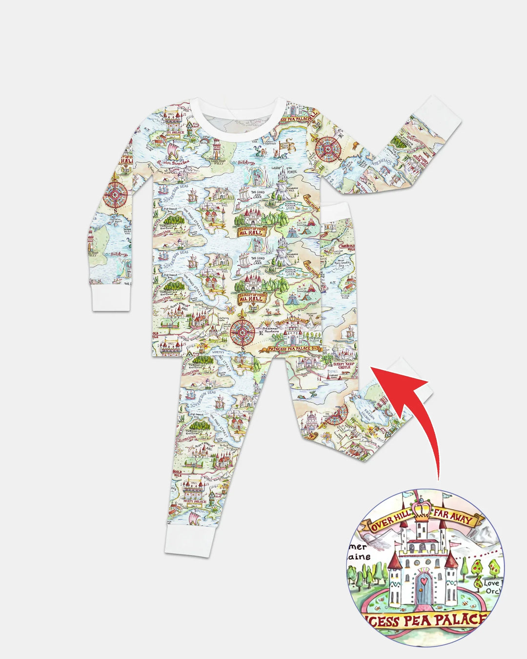 Zweiteiliges Langarm-Pyjama-Set mit Sommerfrüchten