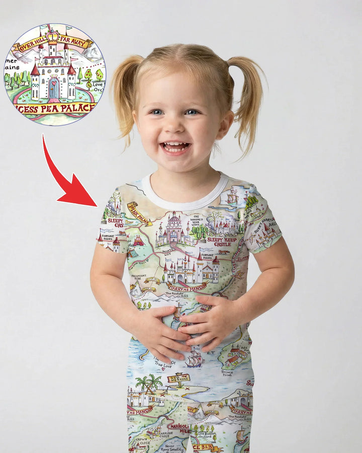 Zweiteiliges, kurzärmliges Pyjama-Set mit Marienkäfern