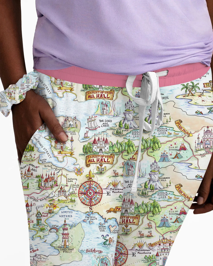 Once Upon A Map Mommy & Baby Matching Bambus Schlafanzug-Set für Damen