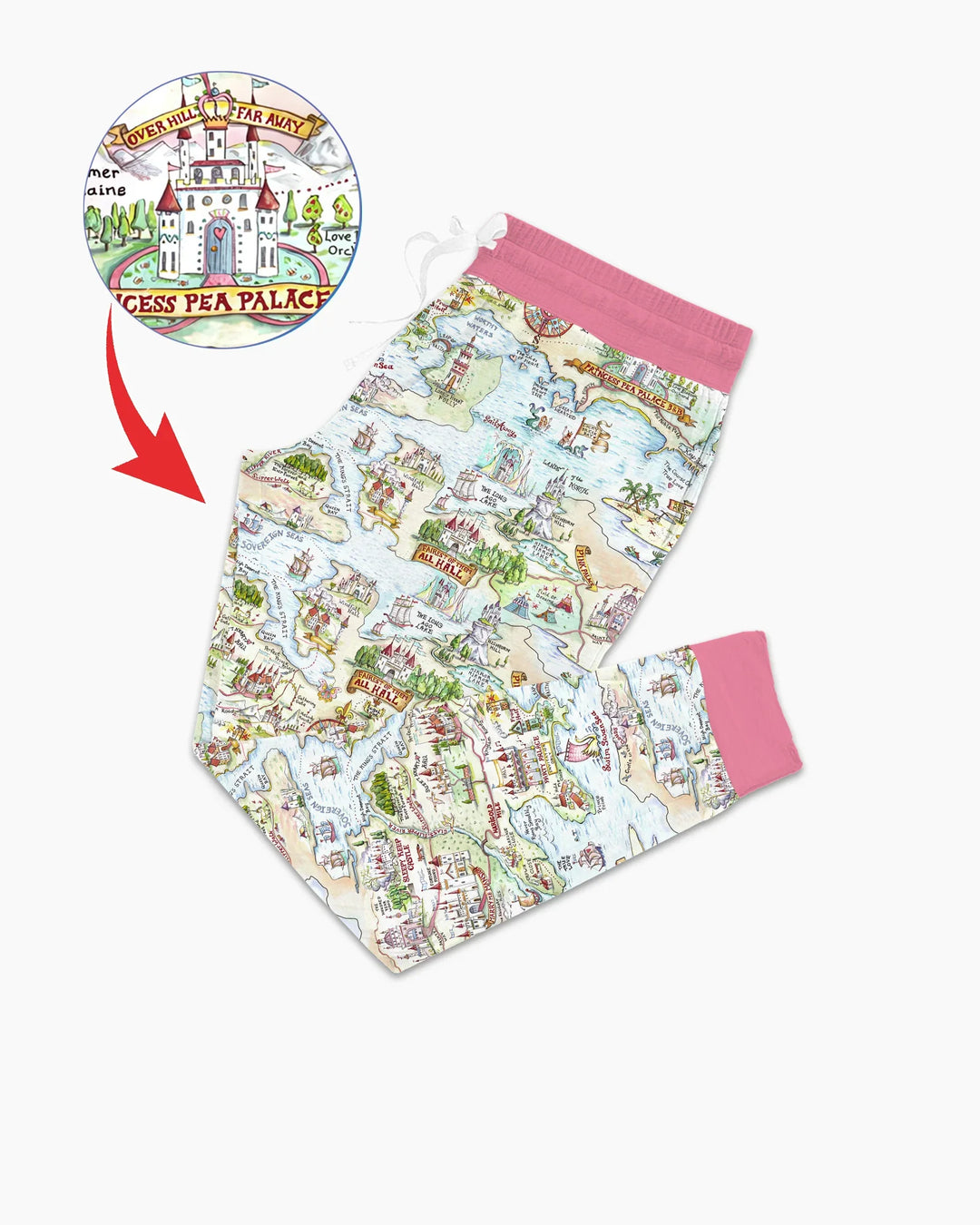 Once Upon A Map Mommy & Baby Matching Bambus Schlafanzug-Set für Damen