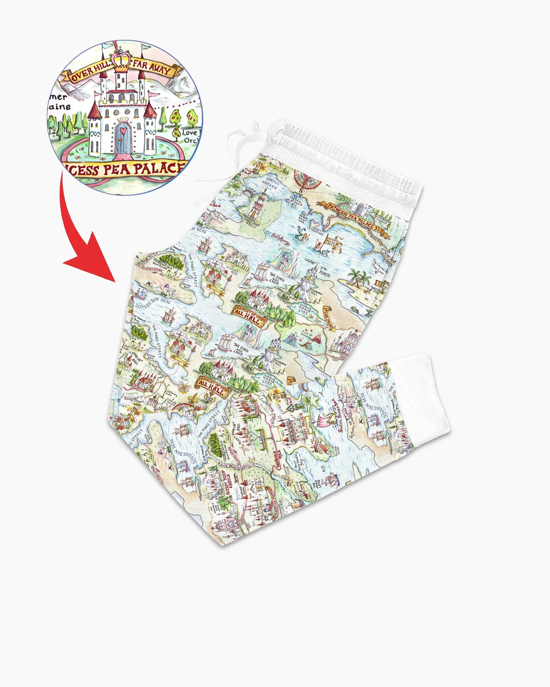 Once Upon A Map Mommy & Baby Matching Bambus Schlafanzug-Set für Damen
