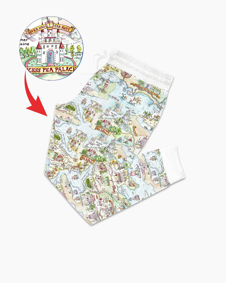 Once Upon A Map Mommy & Baby Matching Bambus Schlafanzug-Set für Damen